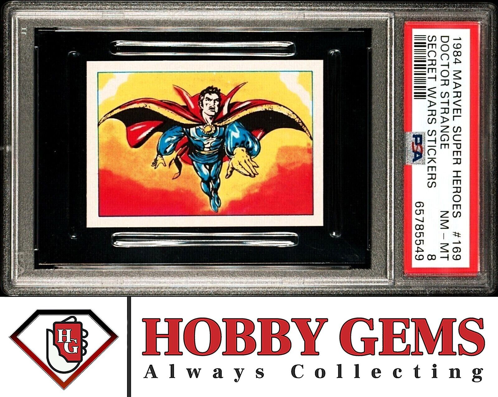 DOCTOR STRANGE PSA 8 1984 Marvel Super Heroes Secret Wars Sticker #169