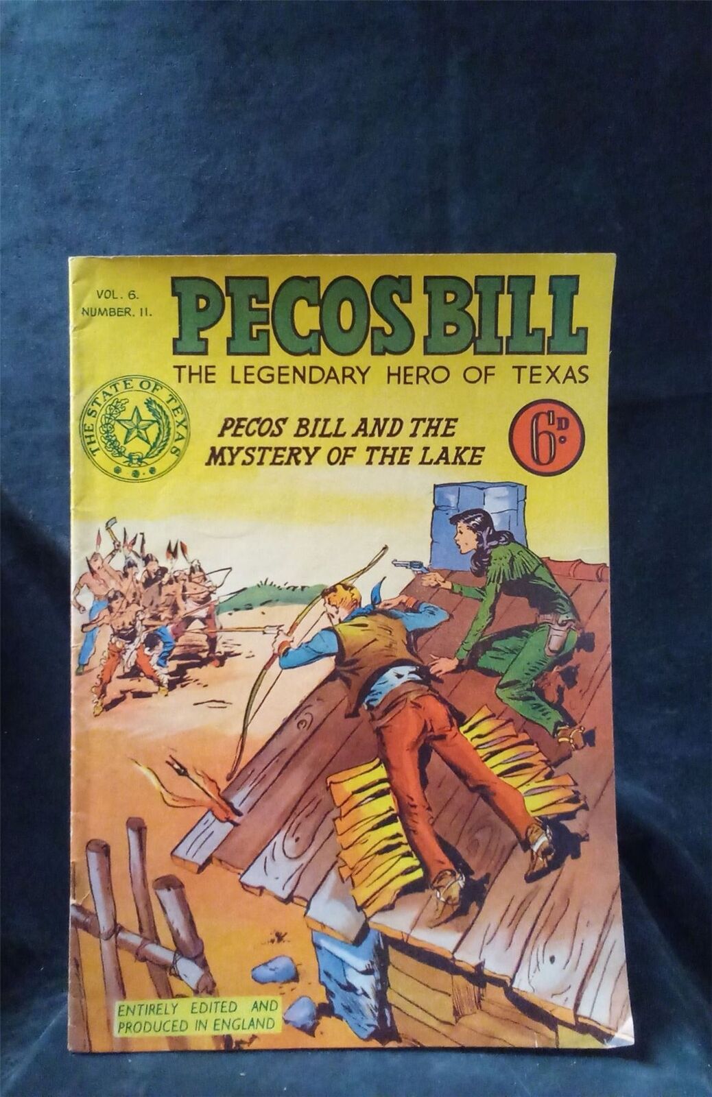 Pecos Bill: The Legendary Hero of Texas #11 1950's  Comic Book 