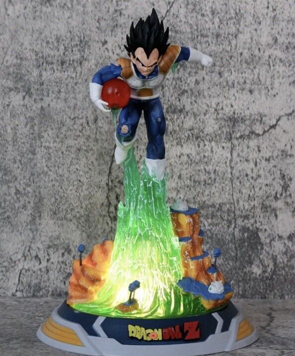 Dragon Ball Z Vegeta Delivering Dragonball Scene Statue Figure w/LED Lamp