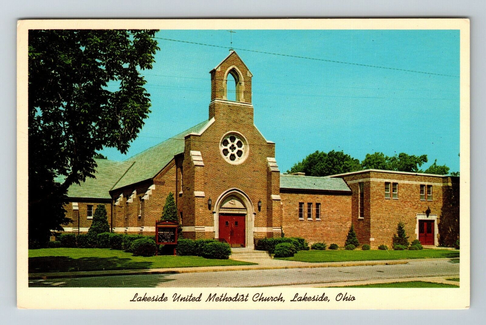 Lakeside OH-Ohio, Lakeside United Methodist Church  Vintage Souvenir Postcard