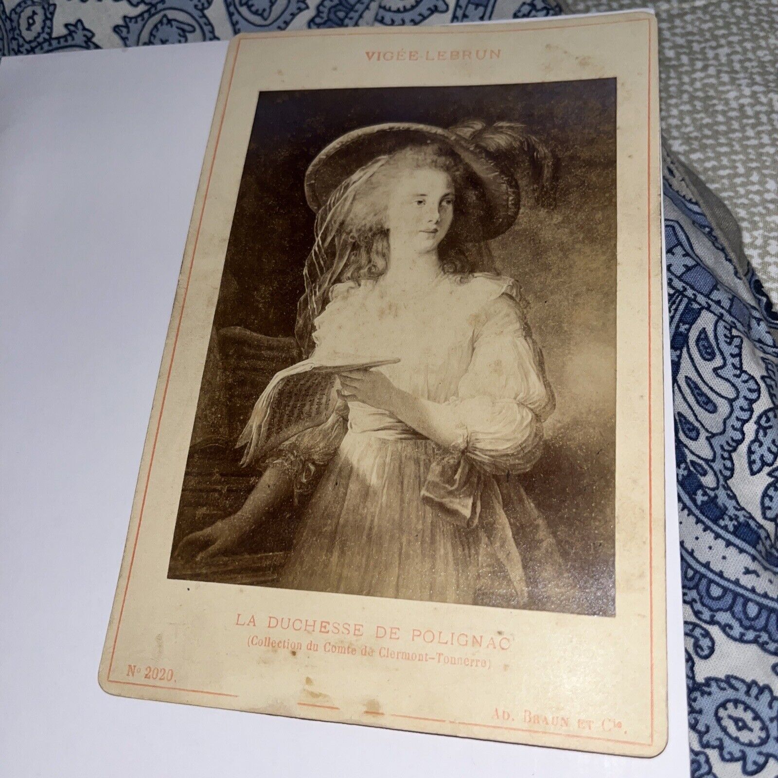 Antique Cabinet Card Yolande Martine Gabrielle de Polastron, Duchess of Polignac