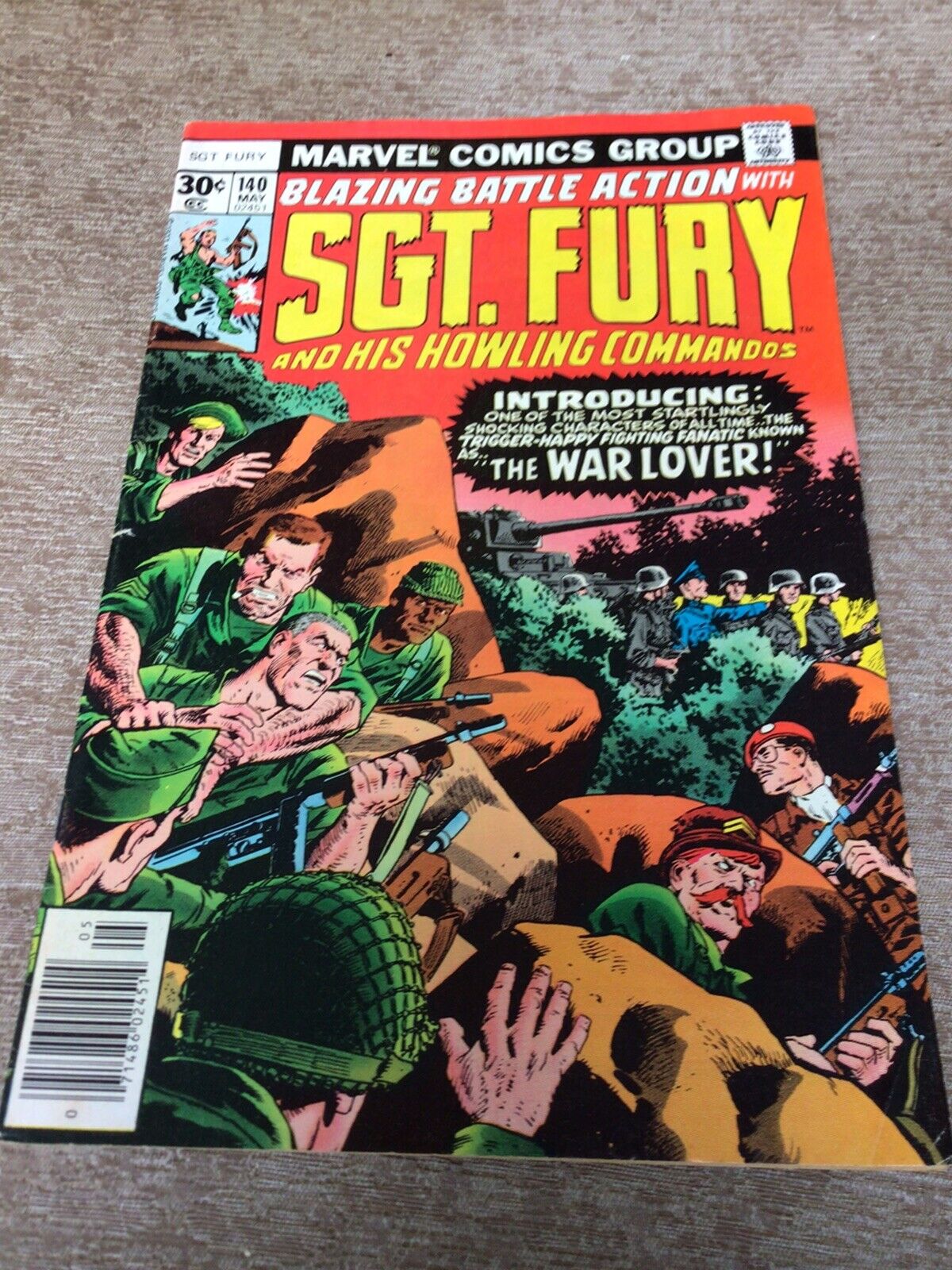 SGT. Fury 1977 comic book Introducing the war lover number 140
