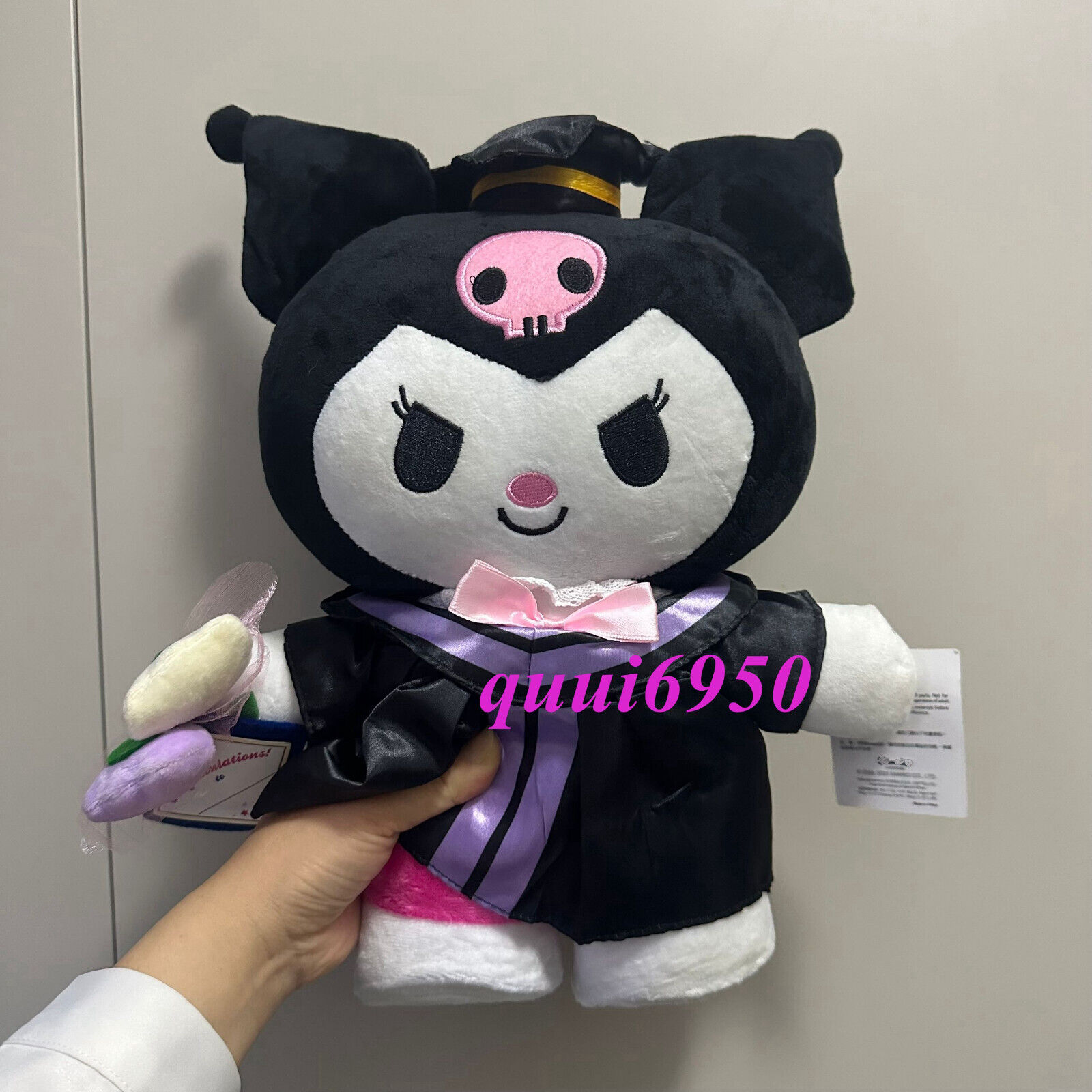 Cute Kuromi Graduation Gift Doll Toy Soft Plushie Plush Stuffed Figure