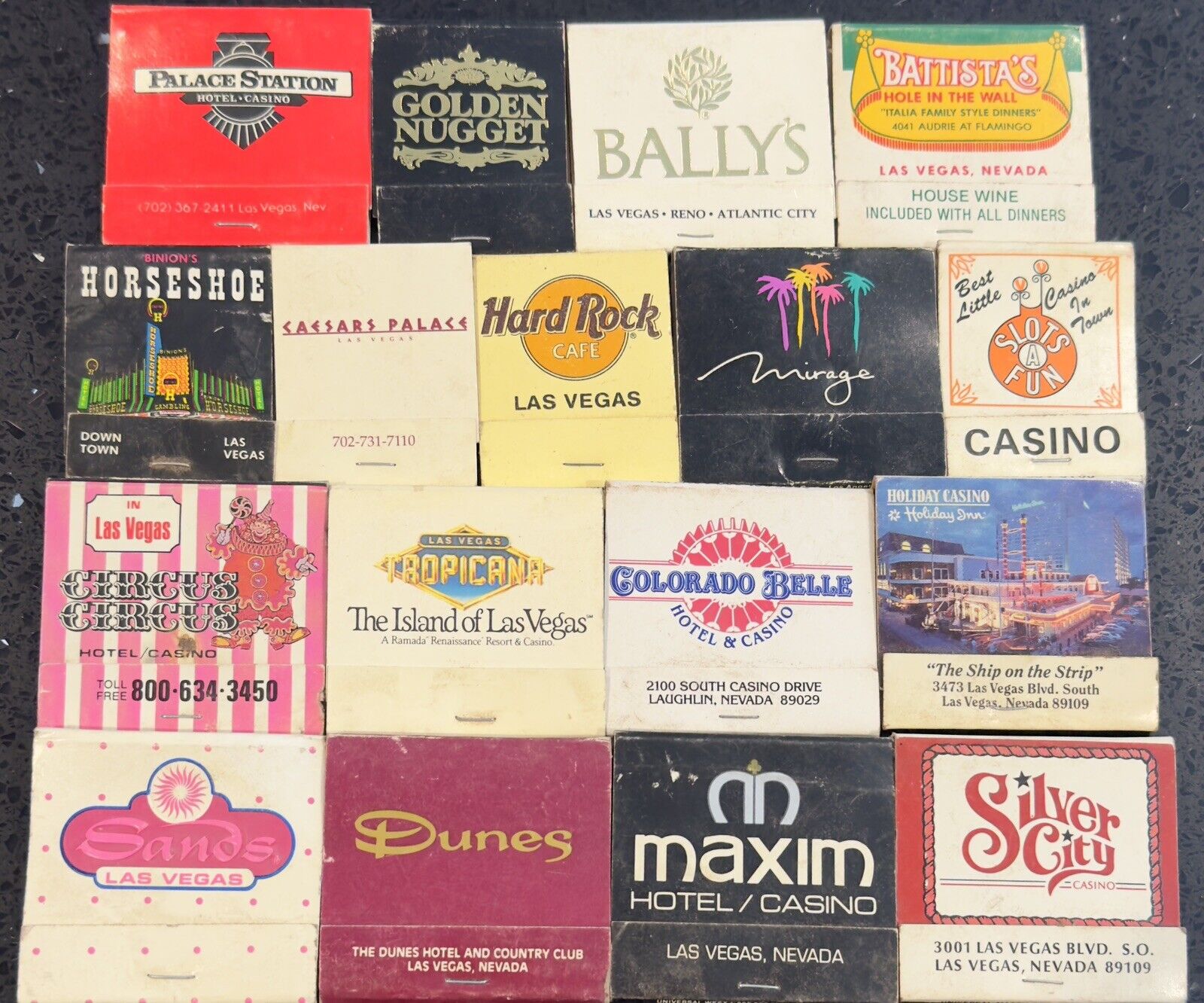 Lot of 17ea. Full Las Vegas Casino Matchbooks many are Vintage and/or Rare