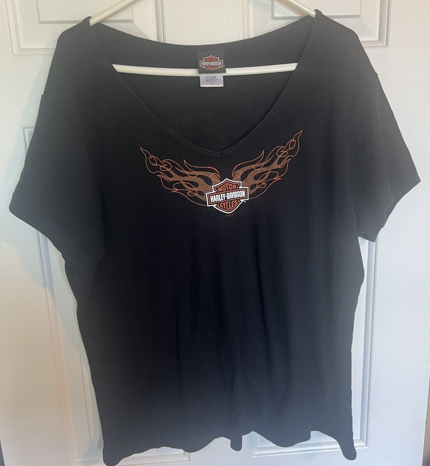 Harley Davidson Women’s Shirt Black T-shirt 2XL Motorcycle Rossmeyer’s Daytona