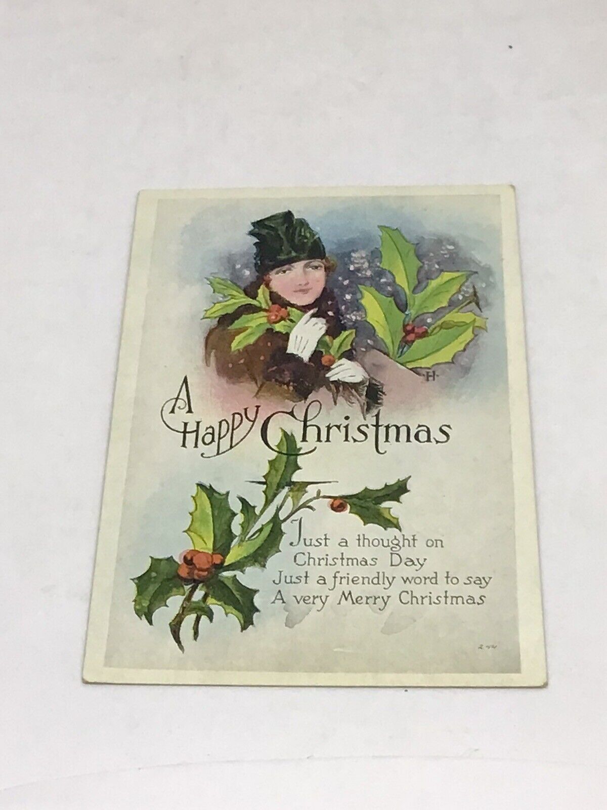 Early 1907-1915 Split Back Christmas Postcard Unused