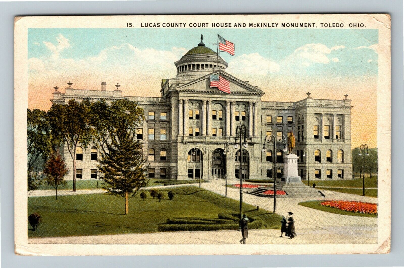 Toledo OH-Ohio, Lucas County Court House, McKinley, c1926 Vintage Postcard