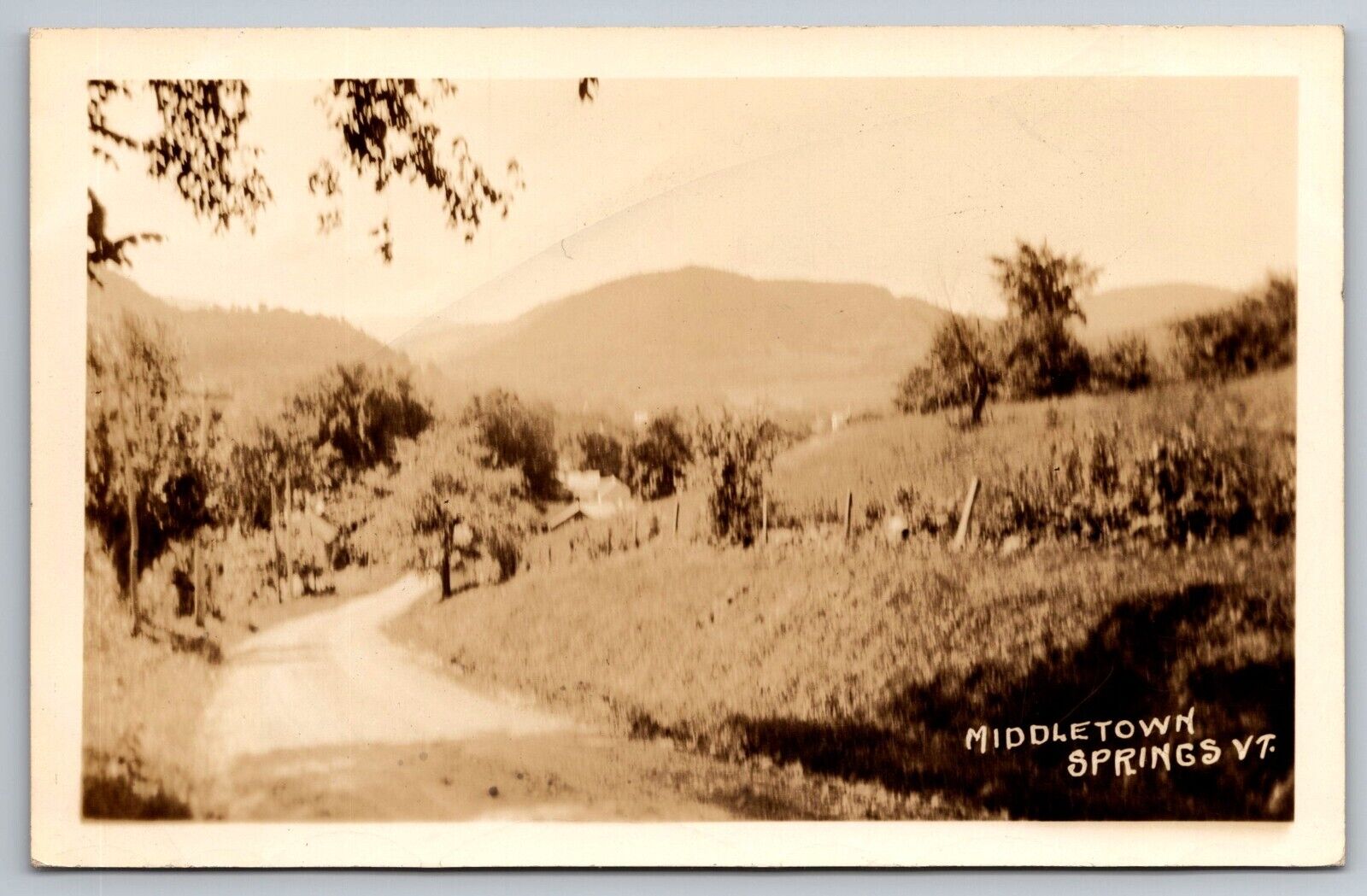 Middleton Springs Vermont. Scenic Real Photo Postcard RPPC. 1924-1940 