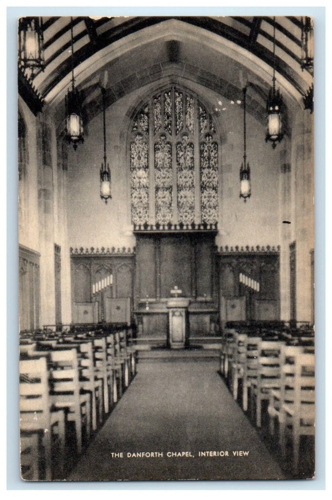1939 The Danfort Chapel Interior View Artvue Unposted Postcard