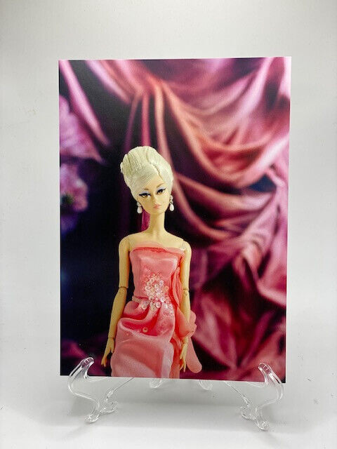 Brand New Pink Glam Gown Silkstone Barbie Postcard/Art Print