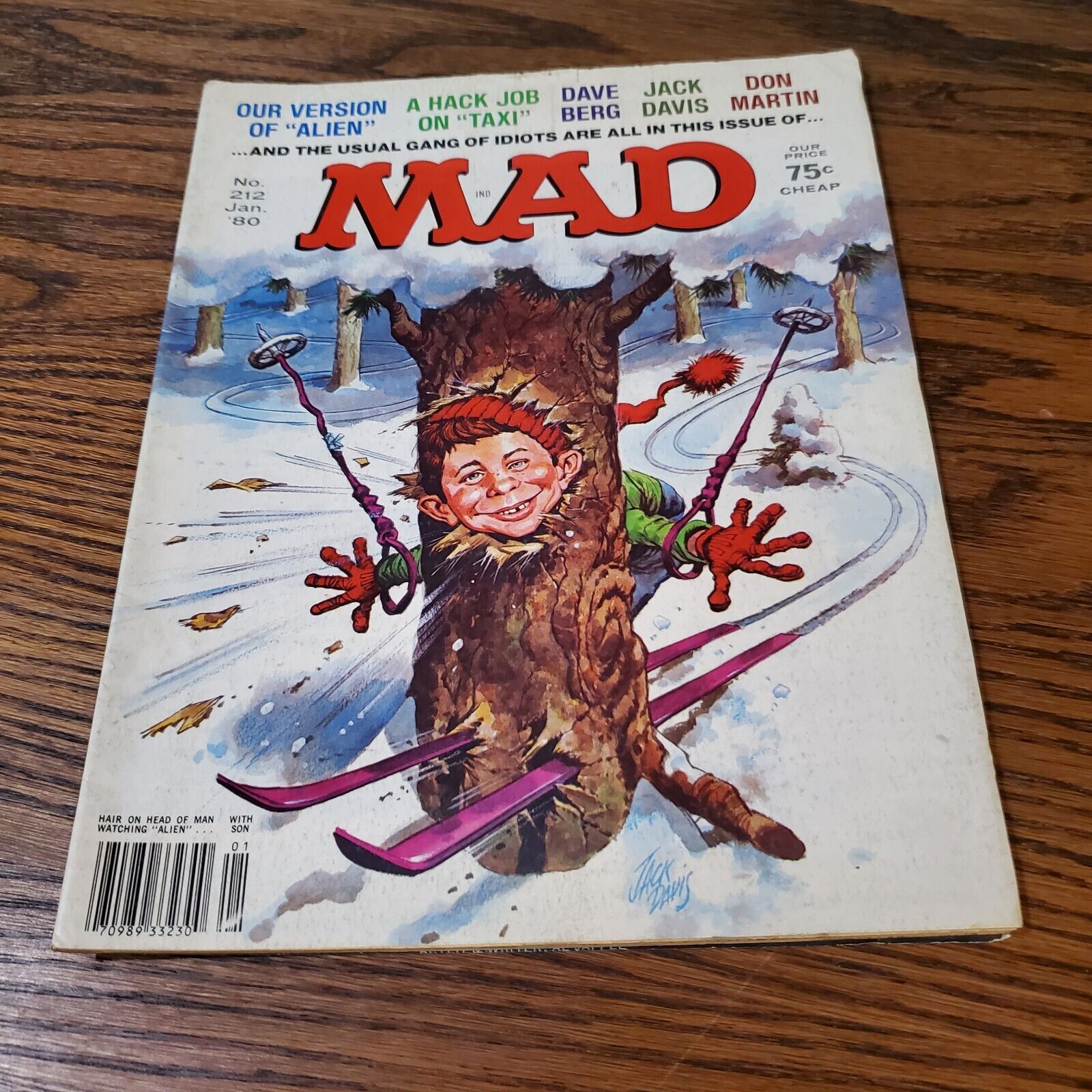 Vintage eighties Mad Magazine #212  Jan 1980 Ski The Trees VG