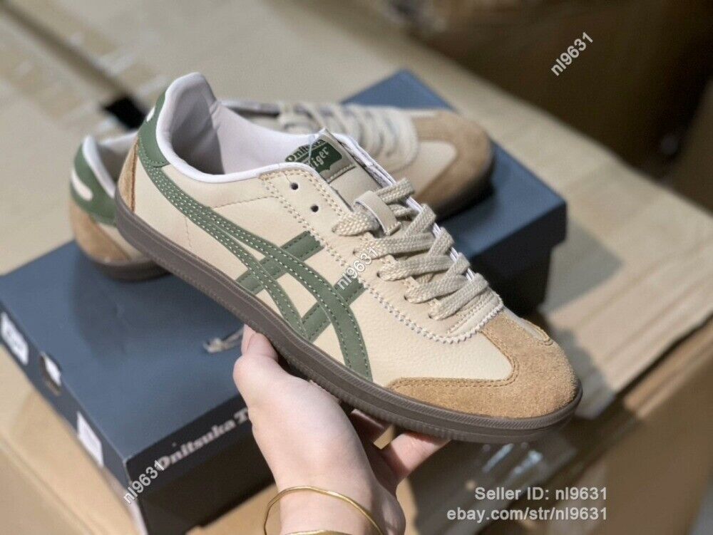 Beige/Green Onitsuka Tiger Tokuten 1183C086-250 Running Shoes Sneakers – Unisex