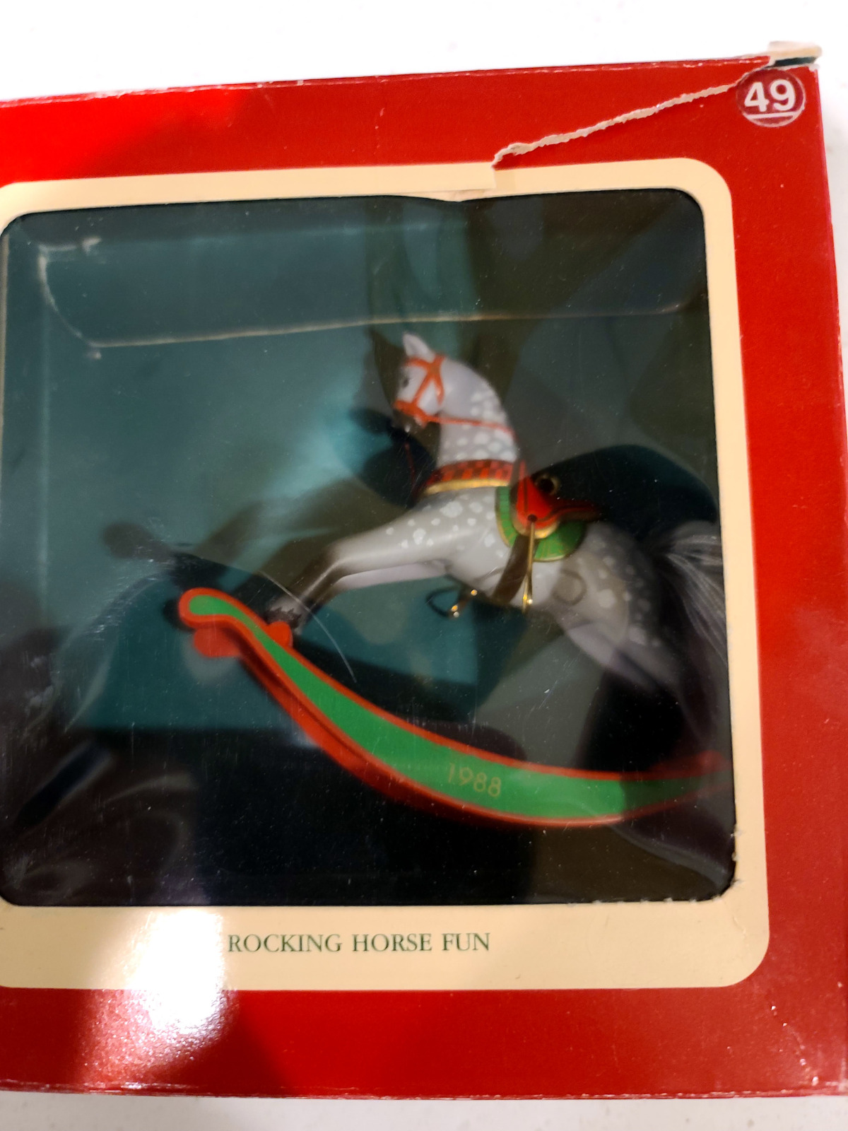 Vintage 1988 Hallmark Keepsake Ornament 8th in The Rocking Horse Series 