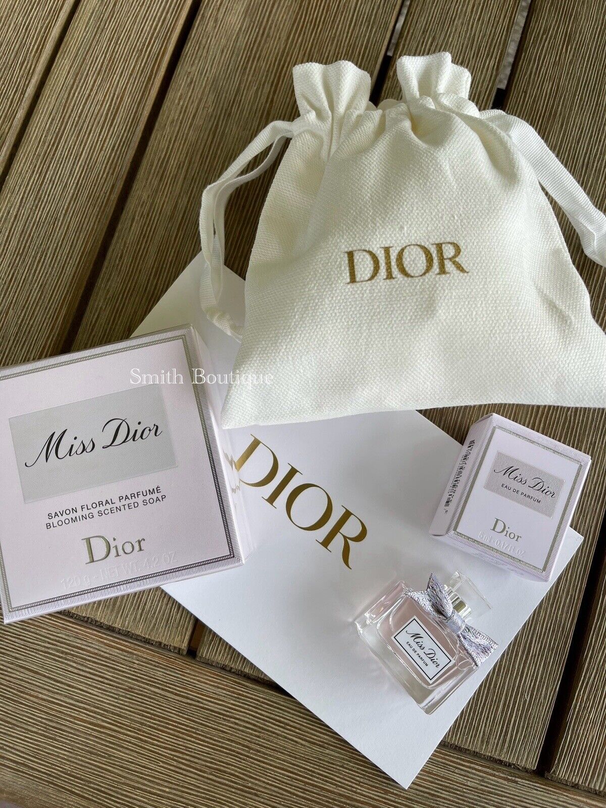 Miss Dior Eau De Parfum 5ml/0.17fl.oz + Miss Dior Blooming Soap + Bag