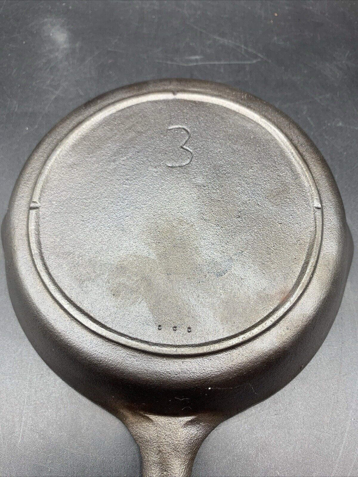 Very Nice Early Hand Scribed 3 Notch Lodge #3 Skillet-Nicely Restored