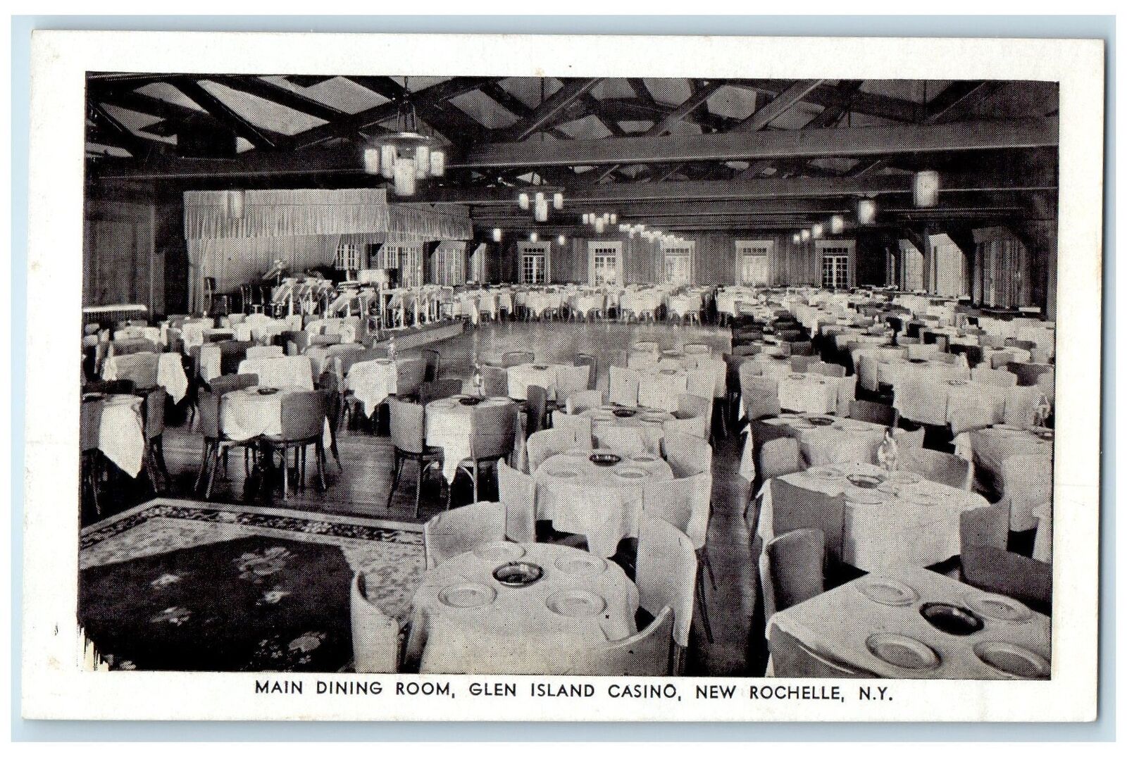 c1960\'s Main Dining Room Glen Island Casino New Rochelle New York NY Postcard
