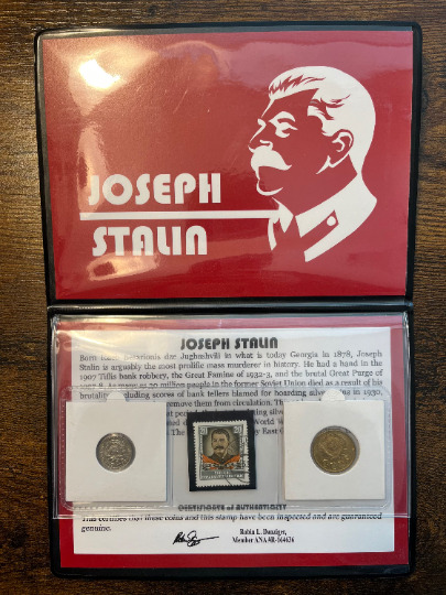 Soviet Stamp and Coin Commemorative Set WW2 Collectible