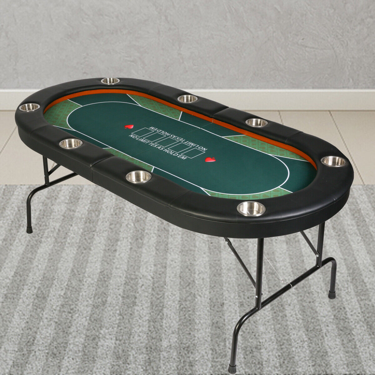 DC DiClasse Folding Poker Table 8 Player Texas Holdem Casino Leisure Blackjack