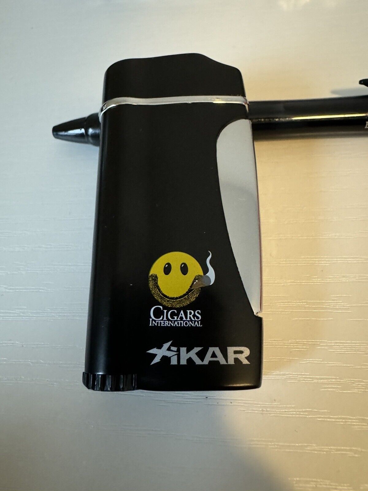Xikar Executive CI Smiley Edition Single Jet Flame Cigar Lighter - Black - New