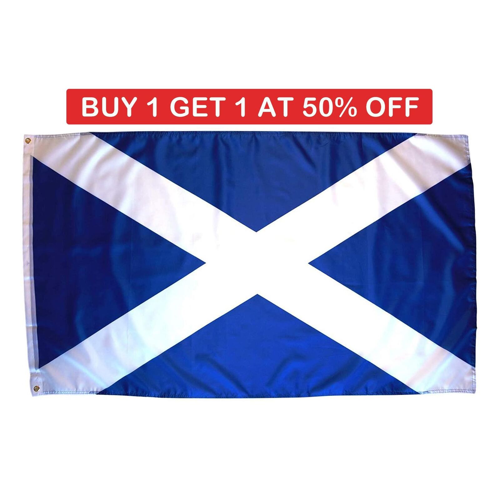 Large Scotland St Andrew's Saltire Scottish Flag 5X3Ft Sports Football Supporter