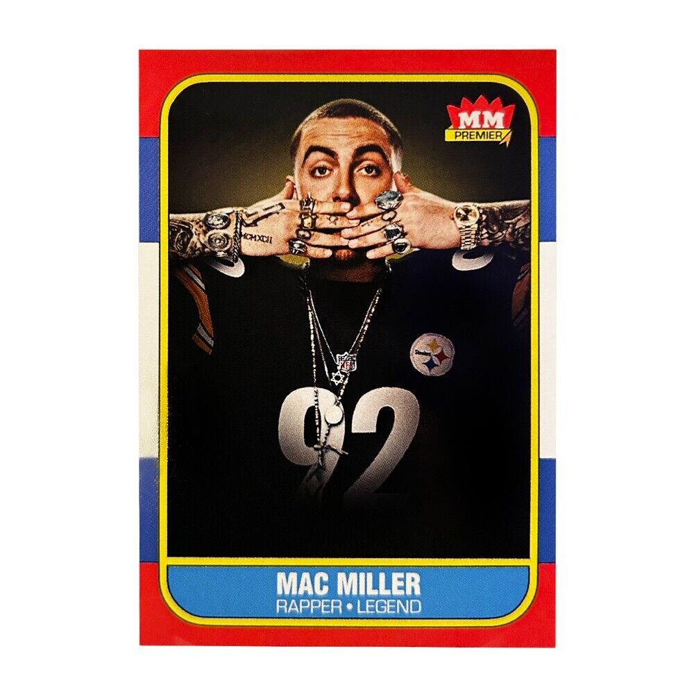 MAC MILLER Hip-Hop Trading Card 1986 NBA Fleer Design Style