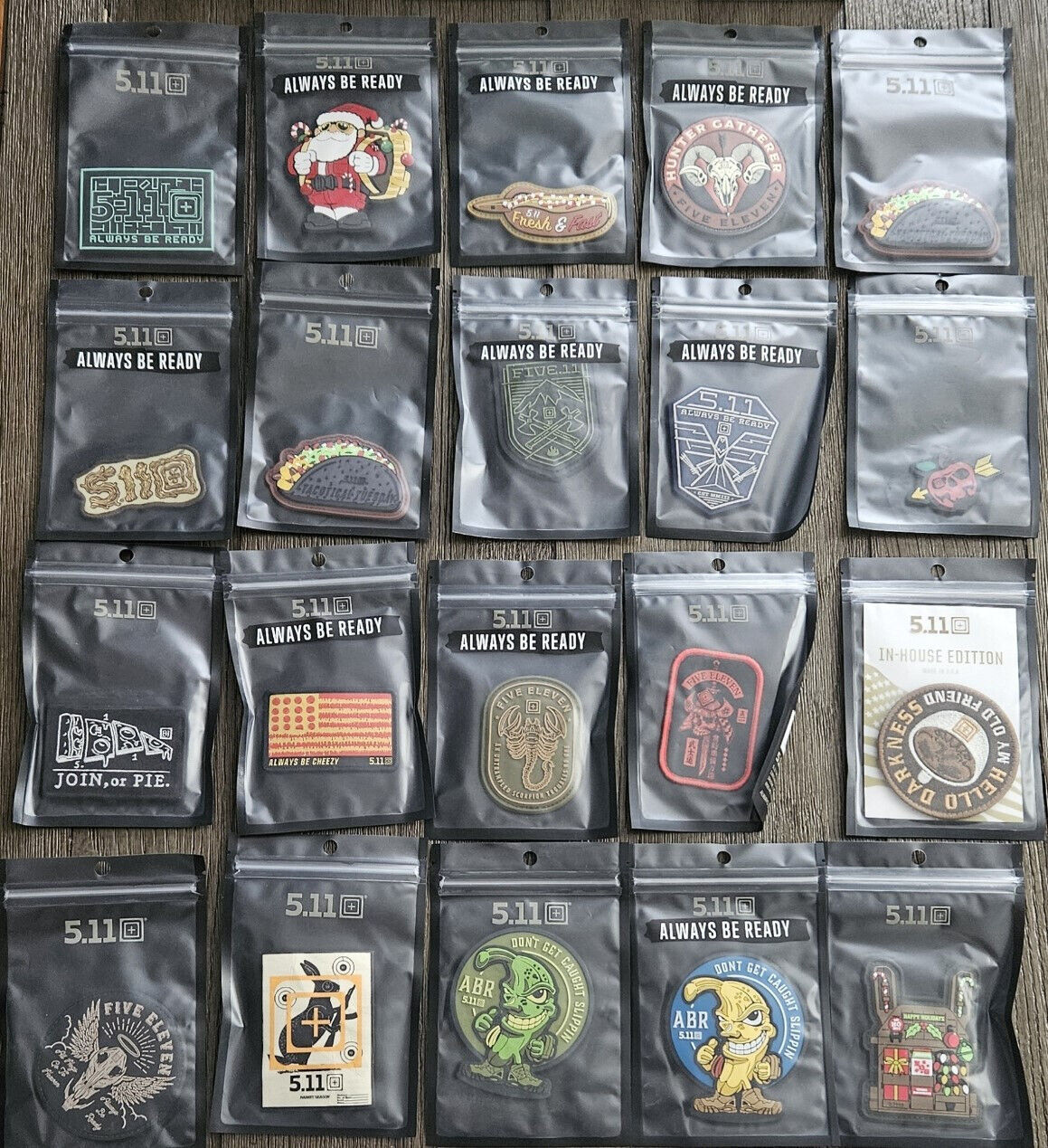 New 5.11 Tactical Patches - 20 Patches Each - High-Quality Embroidered Designs