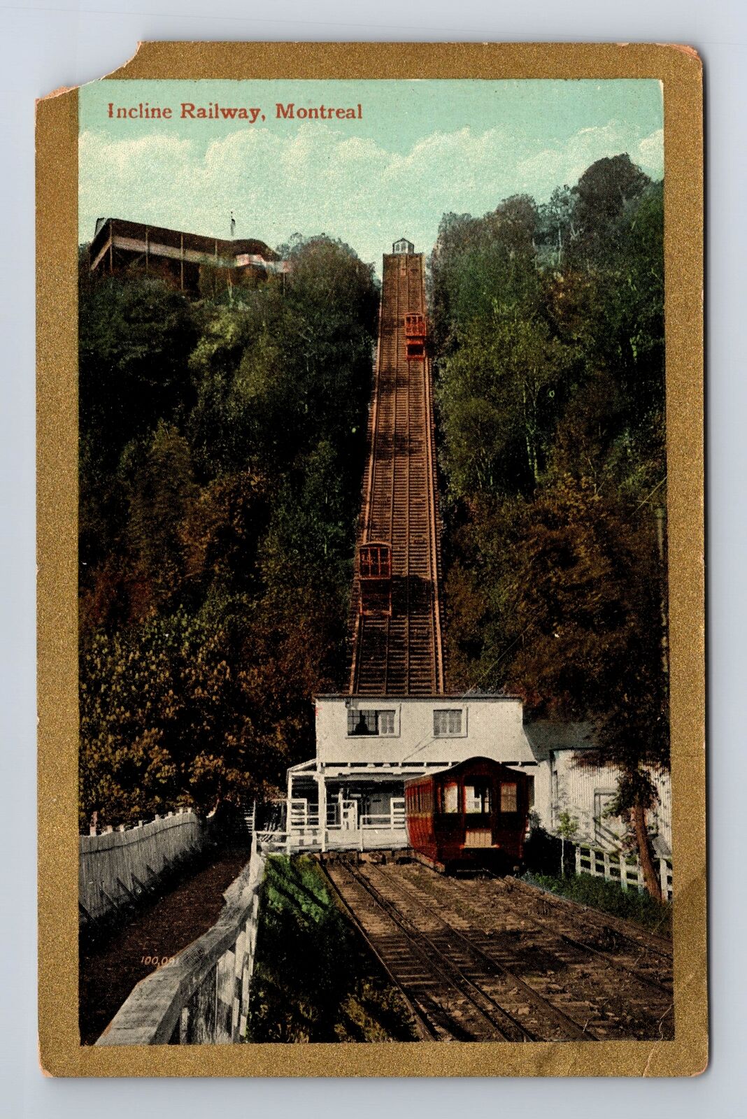 Montreal Quebec-Canada, Incline Railway, Antique, Vintage Postcard