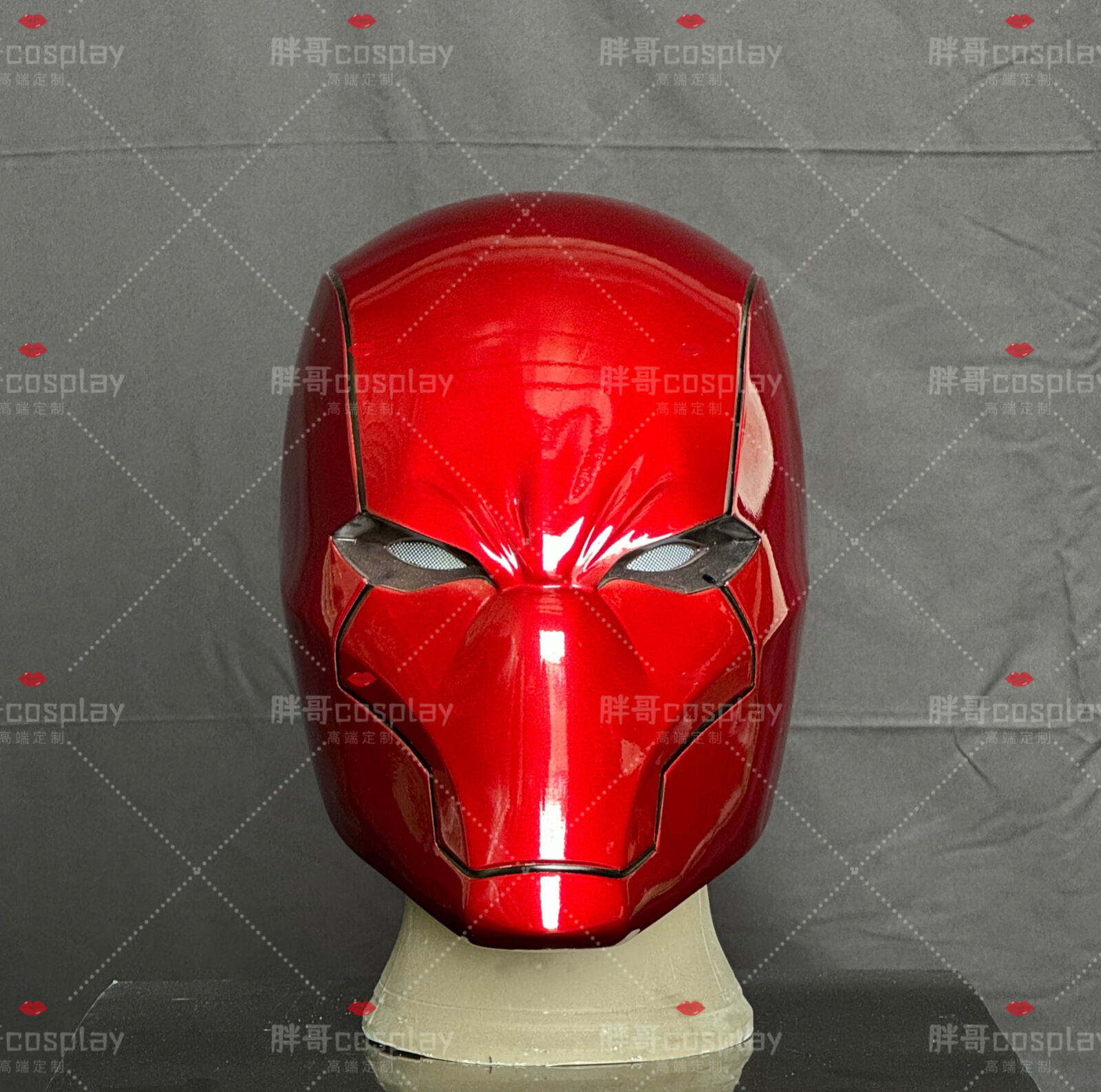 Anime Batman:arkham Knight Red Helmet Mask Halloween Costume Props LED Cosplay 