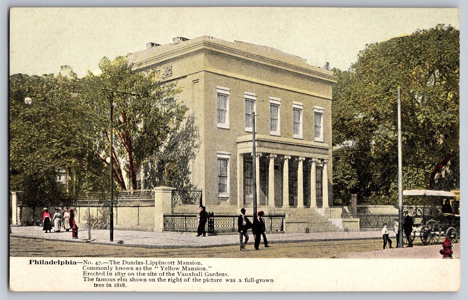 Philadelphia, Pennsylvania - The Dundas-Lippincott Mansion - Vintage Postcard