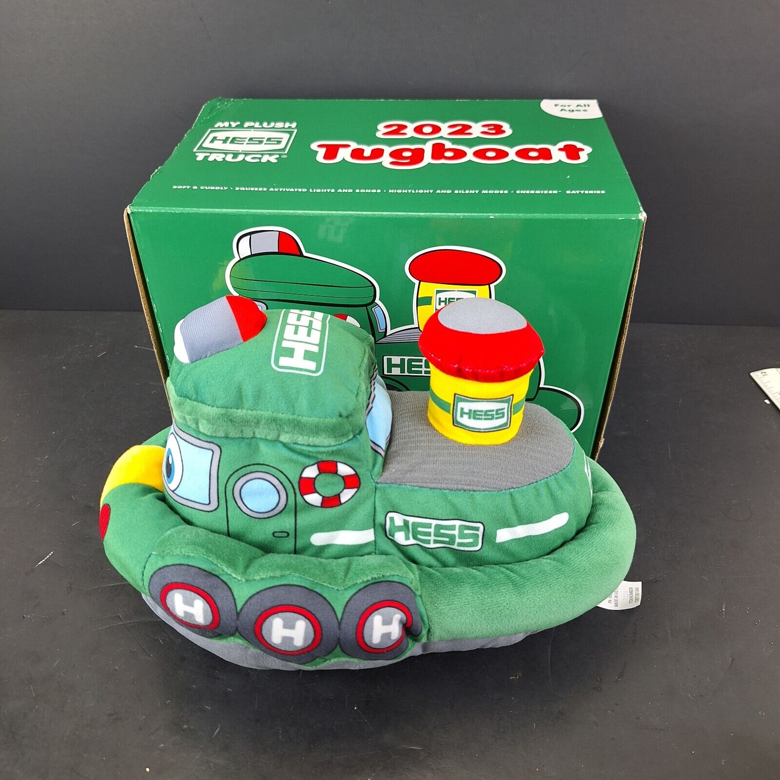2023 Hess Tugboat Plush Toy with Original Box - Lights and Sound