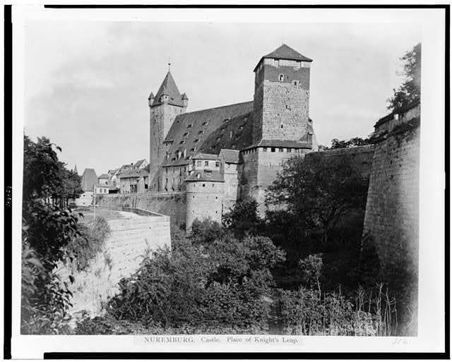 Photo:Nuremberg, place knight's leap,Funfeckiger Turm,1860's