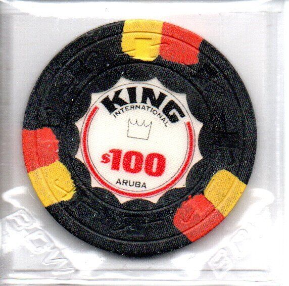 King International Casino Aruba 100 Dollar Gaming Chip as pictured