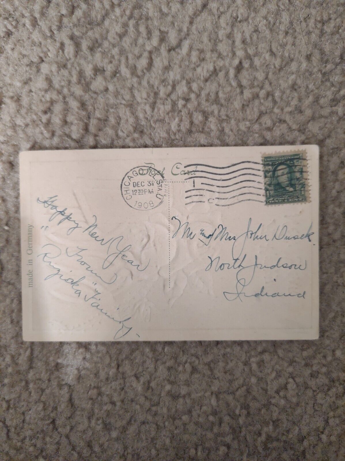 1908  Stamped Postcards