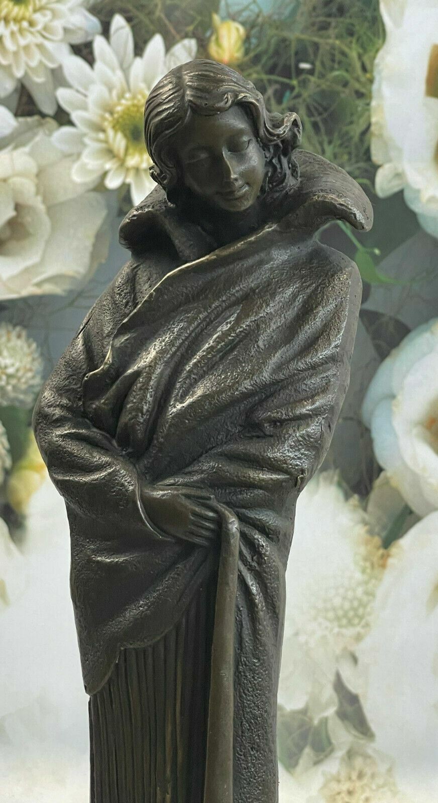 Vintage Classic Female Woman Fashion Lover Bronze Marble Statue Sculpture Deal