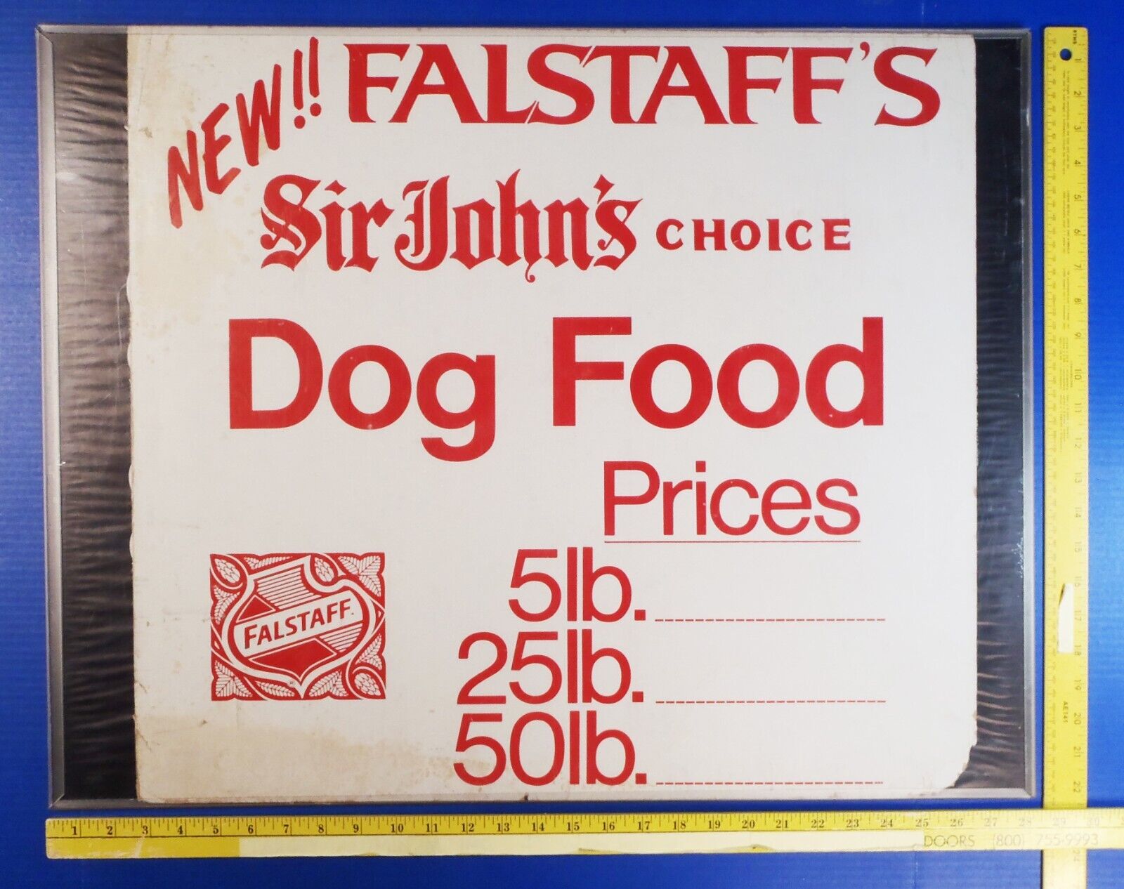 FALSTAFF Brewing Sir John's Choice DOG FOOD 24x22