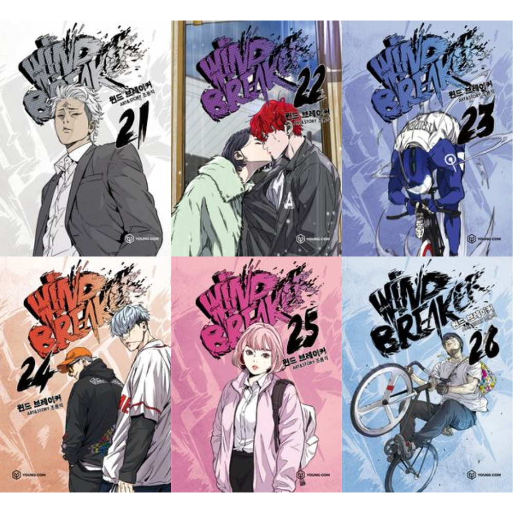 Wind Breaker Vol 21~26 Set Korean Webtoon Book Naver Line Manga Comic Books