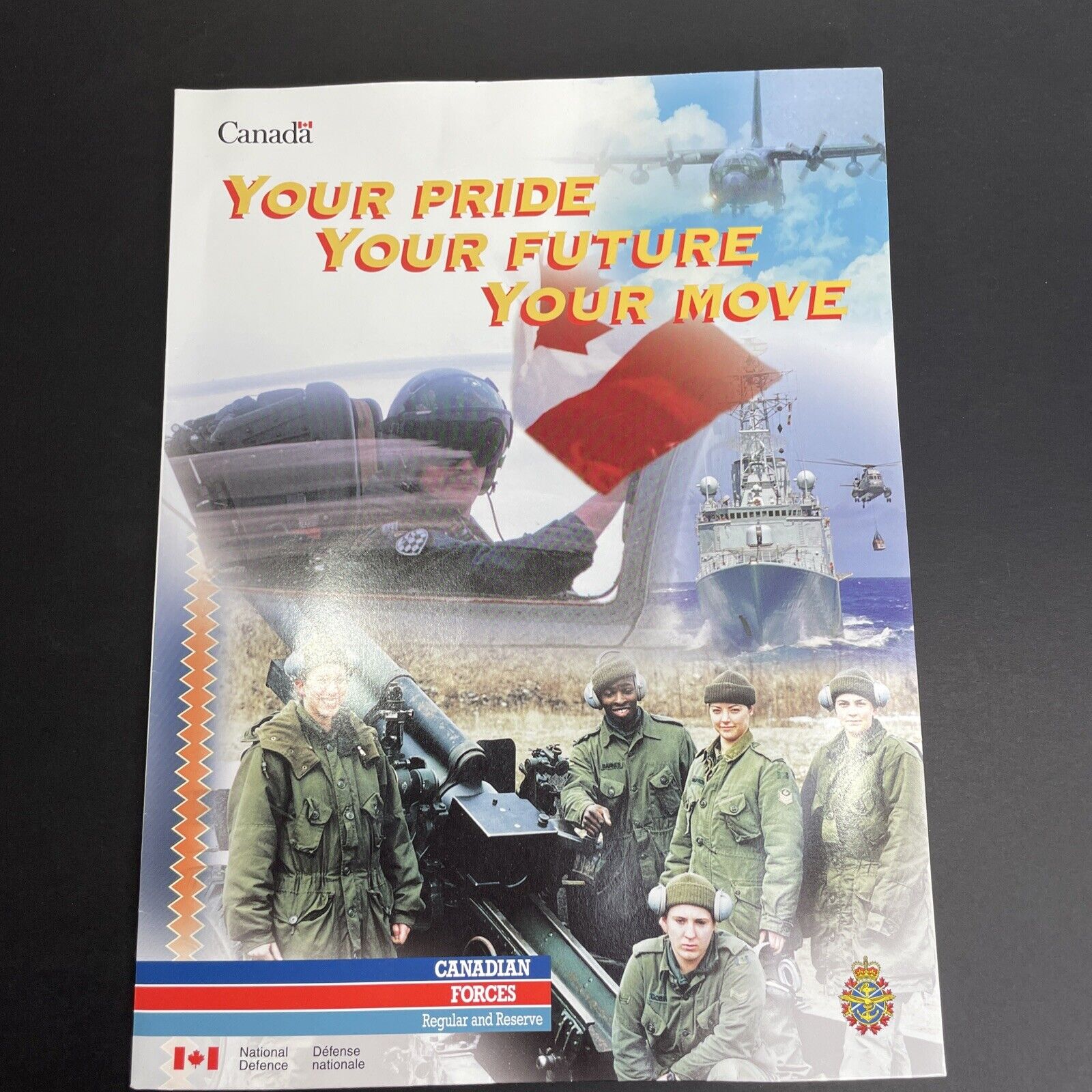 Vintage 2002 Canadian Armed Forces CAF Army Recruitment Empty Folder Folio