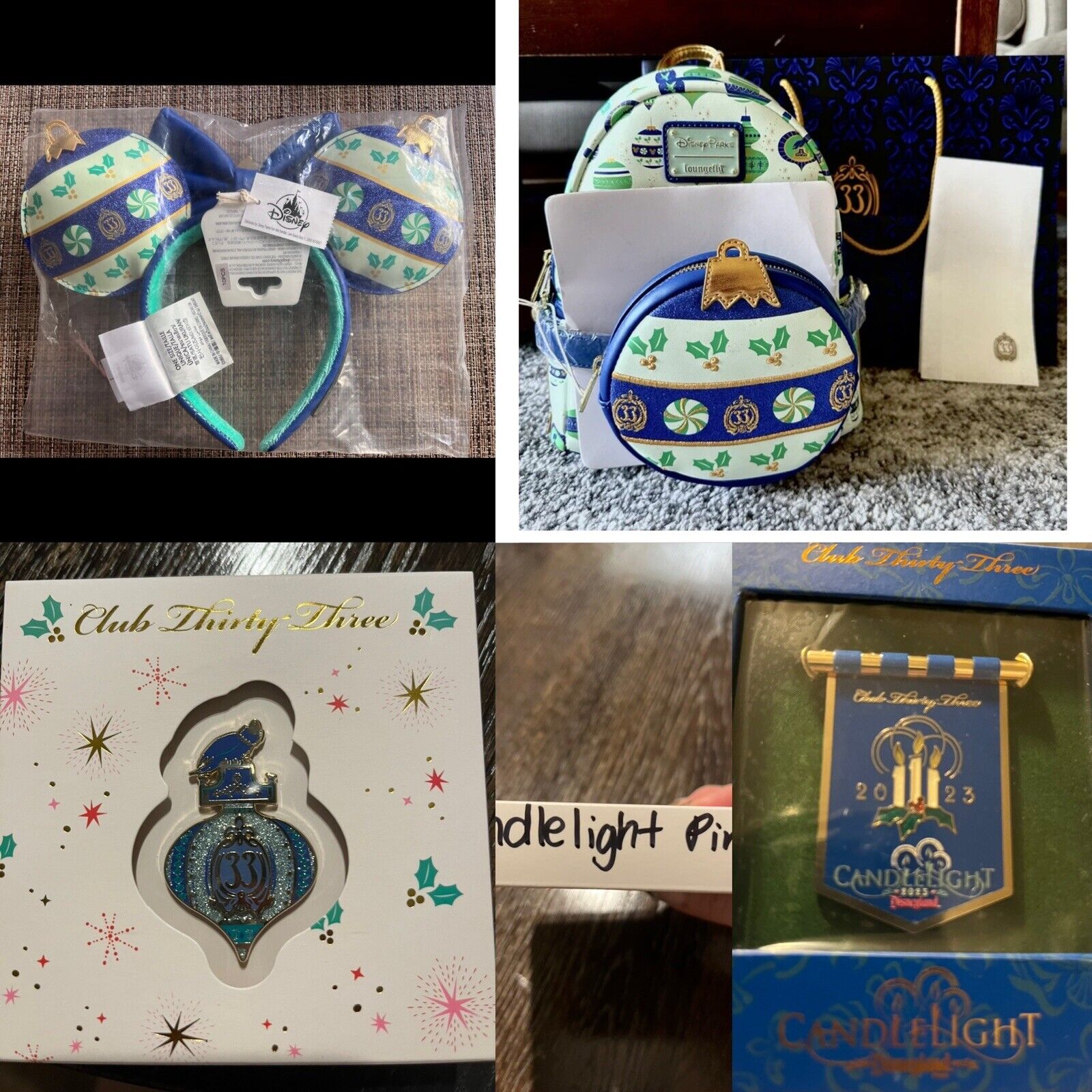 club 33 loungefly / ears / Matching Pin / And Members Only Pin
