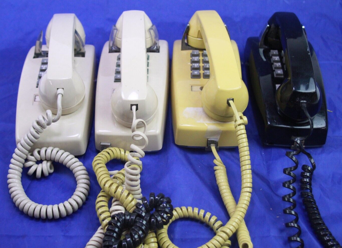 Lot of 4 Vintage Wall Mount Push Button Telephones ITT Western Electric AS IS