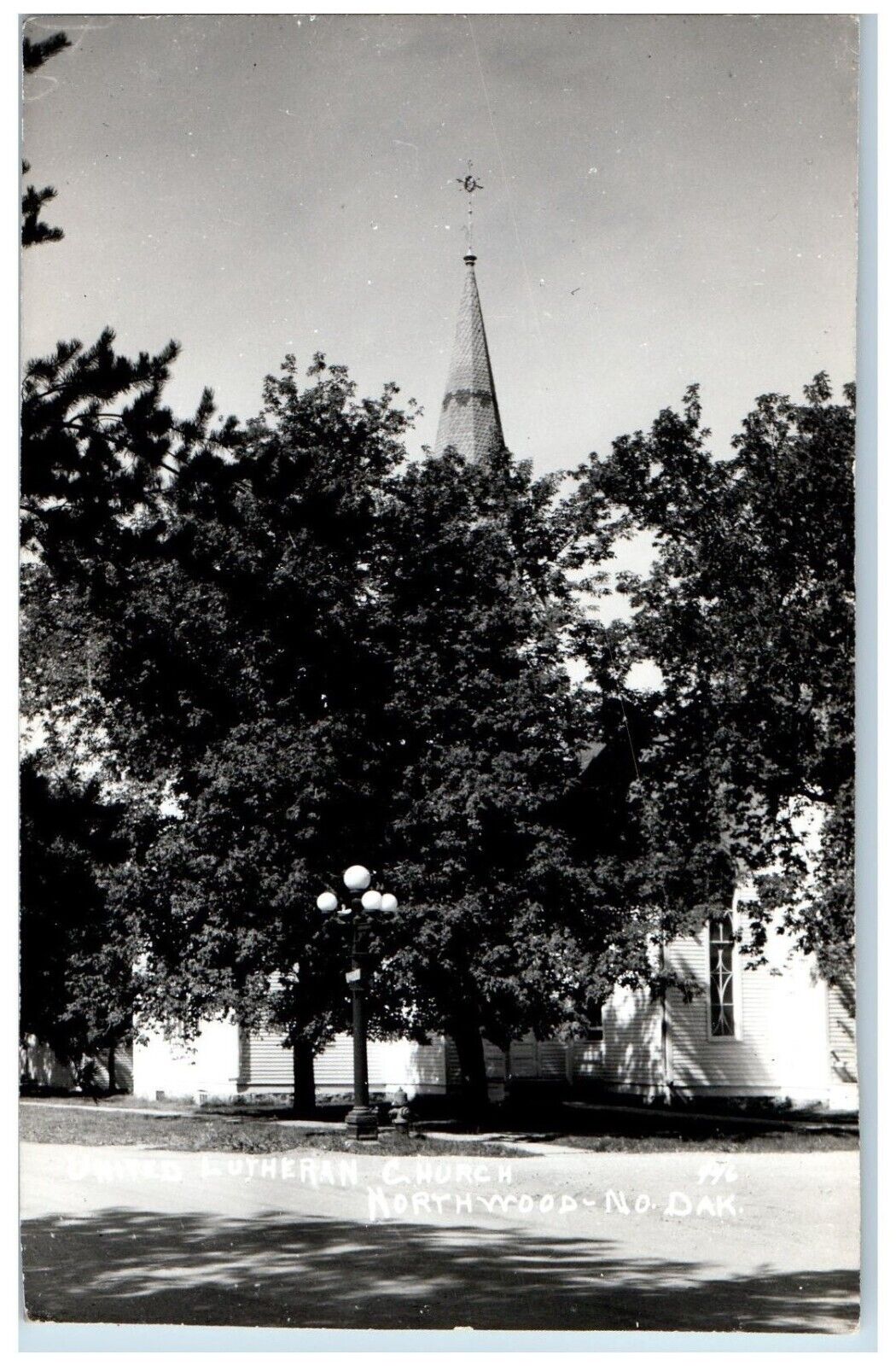Northwood North Dakota ND Postcard RPPC Photo United Lutheran Church c1940's