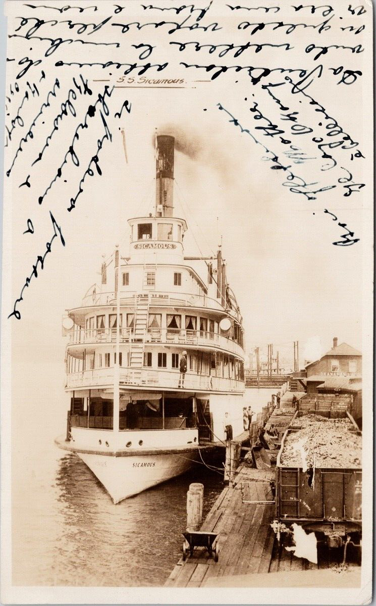 SS 'Sicamous' Ship BC Okanagan Landing British Columbia c1929 RPPC Postcard H31