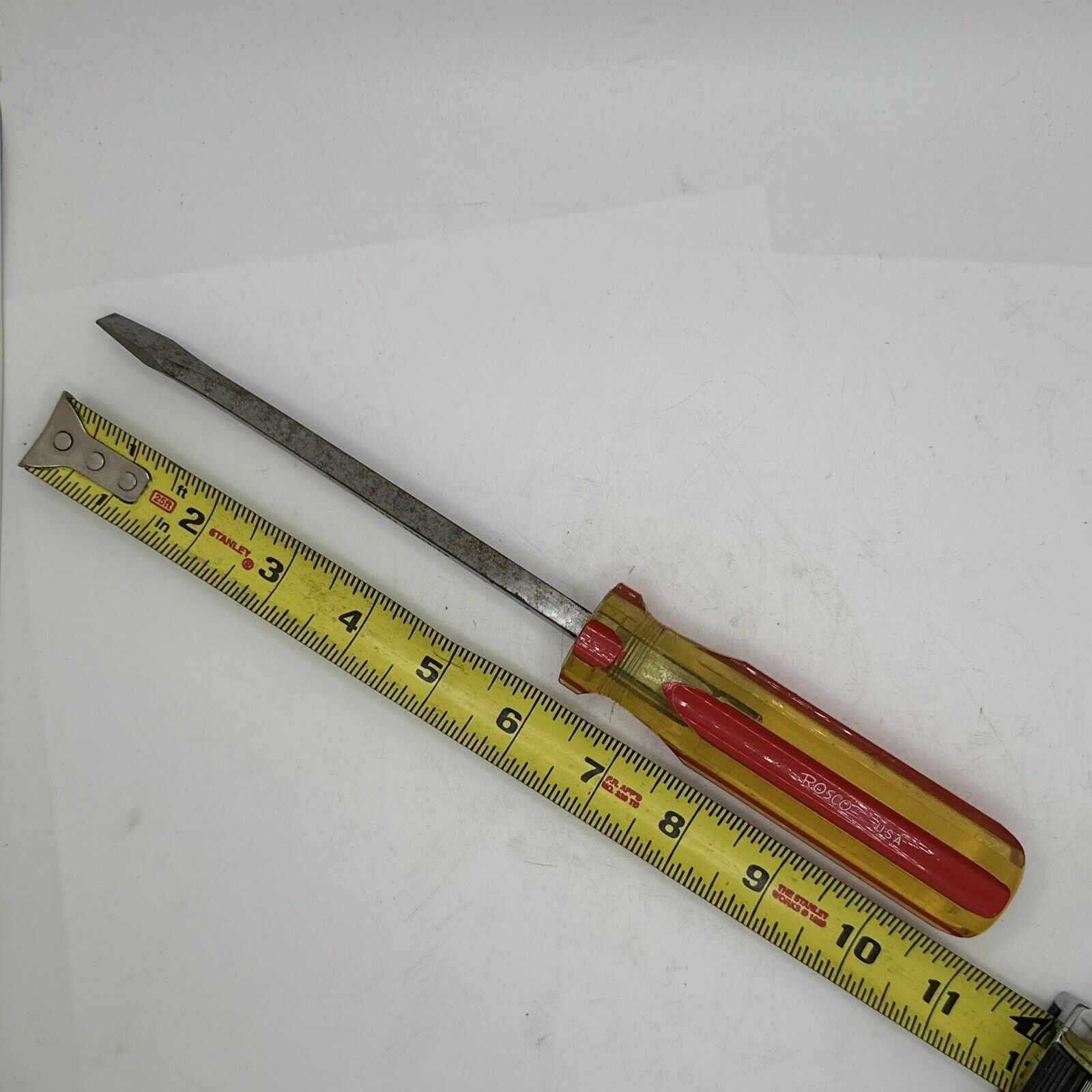 Vintage Rosco 6” X 5/16” Slotted Flat Blade Screwdriver USA Made Tool