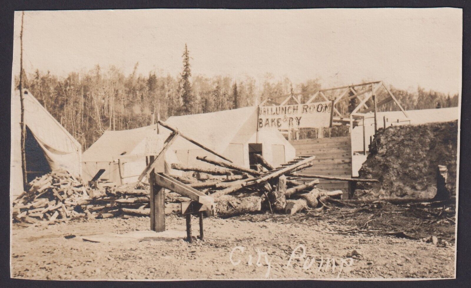 c 1914 RPPC Early Photo of the City Pump Anchorage Alaska