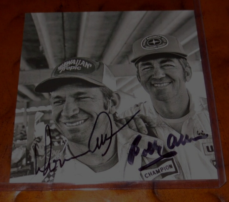 Bobby & Donnie Allison dual signed autographed photo NASCAR legends Alabama Gang