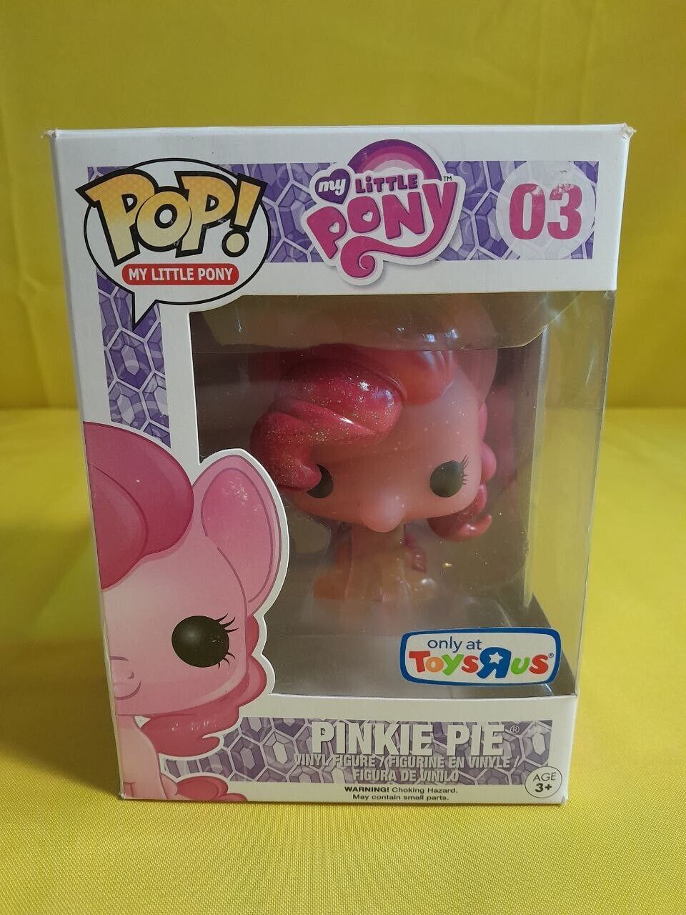 FUNKO POP Pinkie Pie 03 GLITTER Toys R Us Exclusive My Little W/PROTECTOR - P21