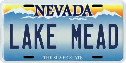 Lake Mead Nevada Aluminum License Plate
