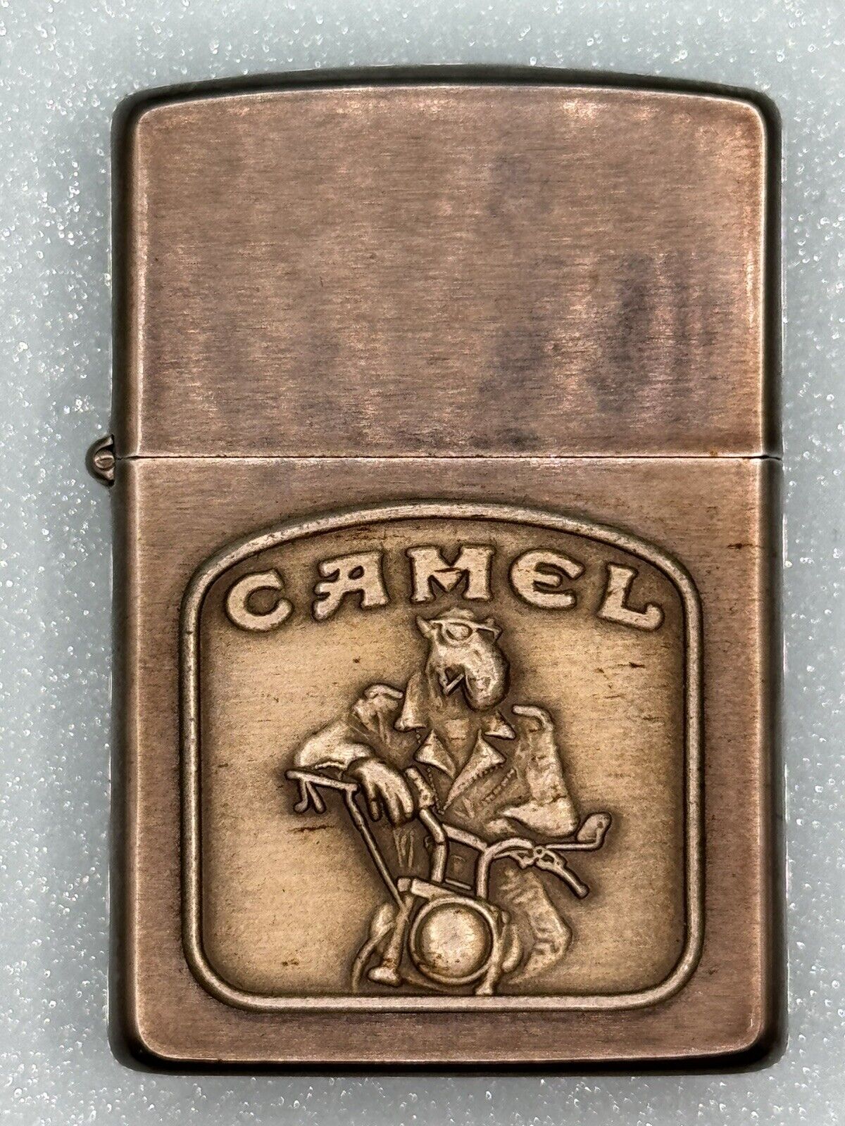 Vintage 1992 Camel Joe Cigarettes Zippo Lighter Motorcycle Harley Emblem NEW