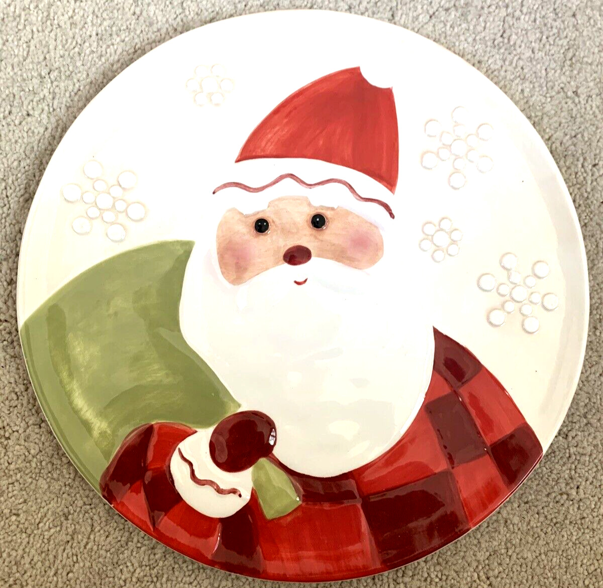 Hallmark SANTA CLAUS St. Nick Cookies for Santa Plate Tray Platter 10.75\