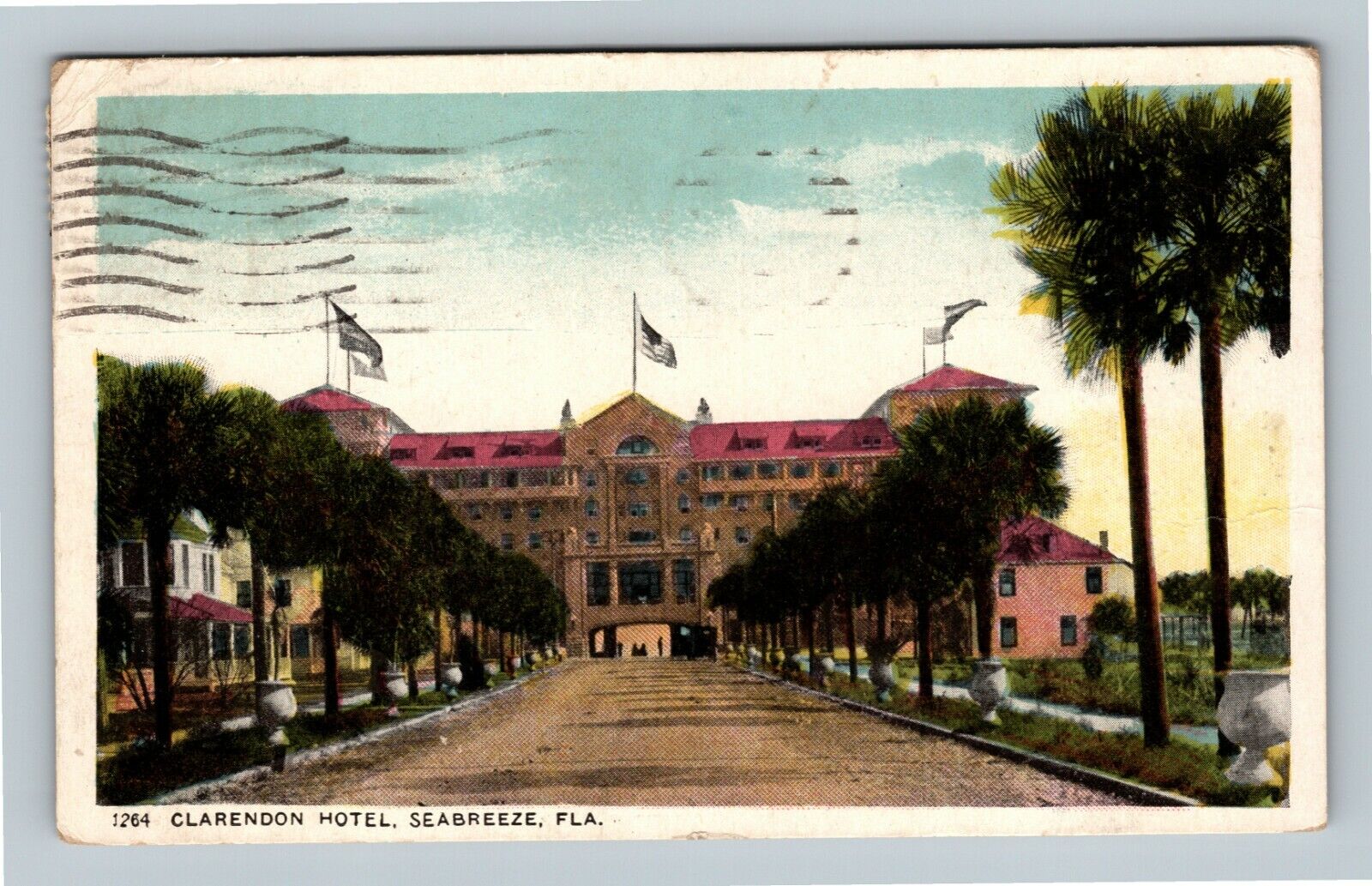 Seabreeze FL, Clarendon Hotel, Florida c1920 Vintage Postcard