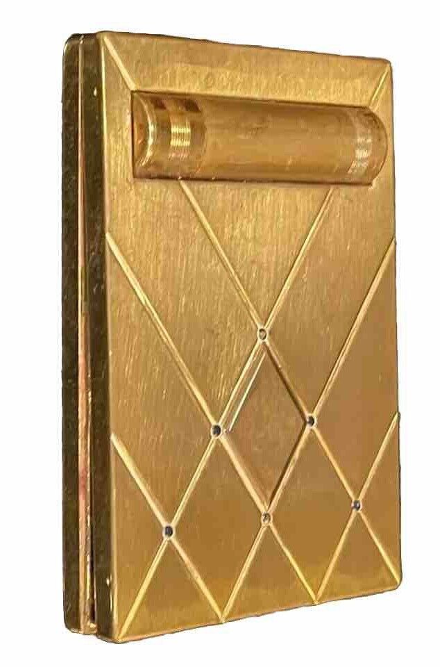 Bourjois Vanity Case Enamel Gold Tone Compact & Lipstick Tube 1930’s Vintage